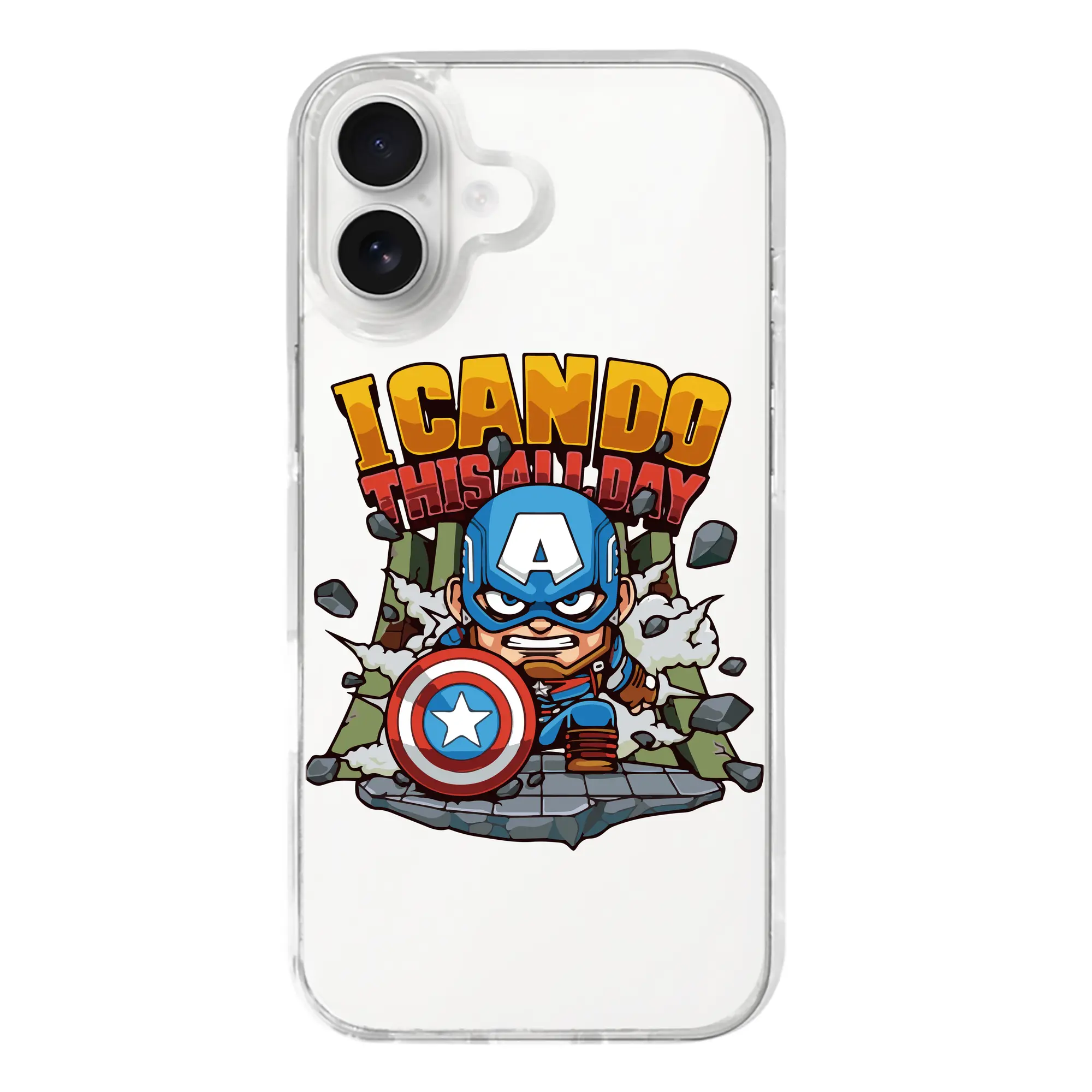アベンジャーズ (Avenjāzu) グッズ キャプテン・アメリカ（Captain America） - iPhone 17シリーズ 透明スマホケース – 薄型・耐衝撃・精密フィット保護カバー